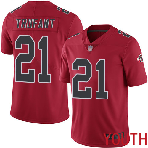 Atlanta Falcons Limited Red Youth Desmond Trufant Jersey NFL Football #21 Rush Vapor Untouchable->youth nfl jersey->Youth Jersey